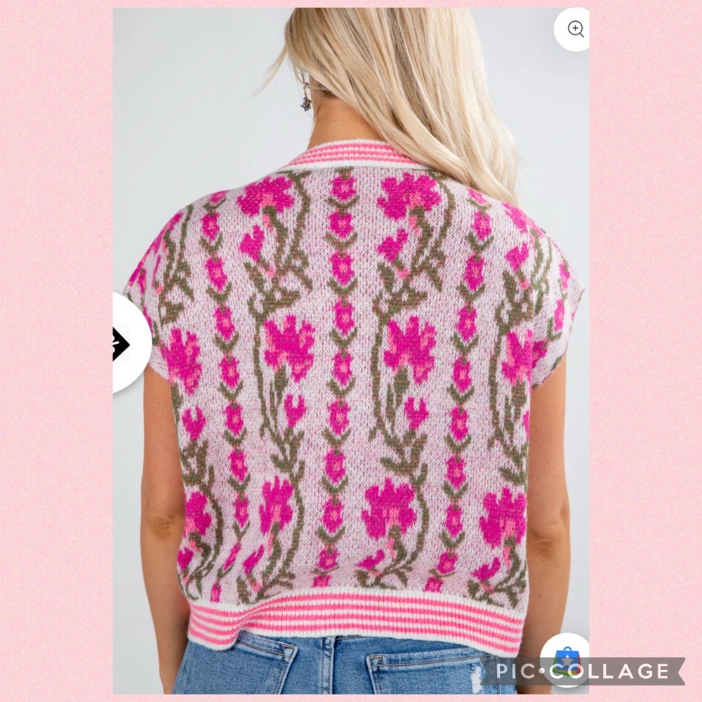 💖Floral & Stripe Knit Sweater💖 - Picture 12 of 15